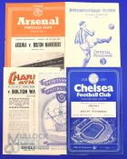 1953/54 Bolton Wanderers away match programmes v Chelsea, Portsmouth, Charlton Athletic,