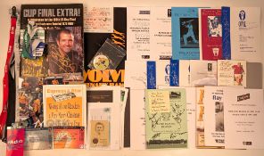 Wolverhampton Wanderers Football collectables and other football items, to include Cup Final Extra