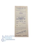 1947/48 Coleraine v Ballymena Utd match programme 26 December 1947; fold out type; good. (1)