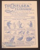 Pre-War 1921/1922 Chelsea v Oldham Athletic Div. 1 match programme 11 February 1922, 4 page; fair/