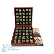 Collection of 50 Danbury Mint Celtic FC Victory Pins with Collector Box, come with all supporting