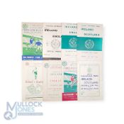 Selection of FA of Ireland Amateur international match programmes 1952 Scotland, 1961 England,