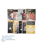 2002-2013 Wolves Wolverhampton Wanderers Sportsman Dinners: end of season and similar menu cards,