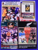1993-6 W Samoa S Hemisphere Tours Rugby Programmes (4): Glossy editions v NZ 1993 (Auckland) and