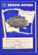 1955/56 FAC 3rd round match programme Bristol Rovers v Manchester Utd at Eastville 7 January 1956;
