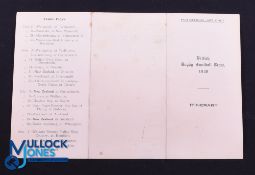 Rare 1930 British and I Lions Itinerary: 5.5