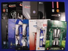 Collection of Football League Cup final (now Carabao Cup) match programmes 1986 - 1997 inclusive,
