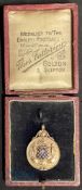 9ct Gold Medal Halifax N. U. F. C. Life Member Fountain St to P Gray 8.4g