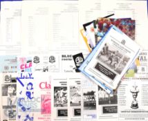 1982 LANCASHIRE COUNTY CUP Bolton Wanderers home v Blackburn Rovers (single sheet) away v Blackpool,