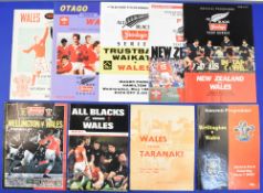 1969-2010 Wales in NZ Rugby Programmes (9): 1969, v Taranaki, Wellington and the 2nd test; 1988,