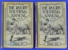 1936-7 and 1937-8 Rugby Football Annuals (2): Mid-30s pair of issues from this long-running series