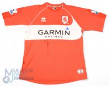 2008/09 Tuncay Sanli (Signed) No 17 Middlesbrough match worn home football shirt - Turkish