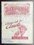 Aston Villa v Sunderland 15th September 1934 football programme, having overall creasing, pocket