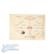 1945/46 FAC Manchester Utd v Accrington Stanley programme 9 January 1946; slight trim, small hole