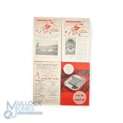 1960/61 Manchester Utd v Bolton Wanderers (Lancs Snr Cup) (2nd November) 4 page, team changes; v