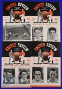 1955/56 Manchester Utd (champions) home programmes v Chelsea, Charlton Athletic, Sheffield Utd,