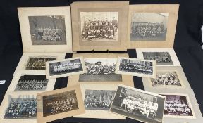 Large Mixed Lot of Rugby Football Club team photographs all unnamed from 1890s-1930s various sizes