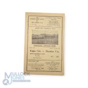 1960/61 Elgin City v Dundee Utd friendly match programme 4 pager 13 May 1961; 1971/72 Elgin City v