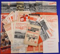 Collection of Southampton home programmes 1945/46 Swansea Town, 1951/52 Cardiff City (3 autos), Bury
