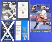 Scotland Home and Away Rugby Programmes (5): v Eng 54 (1st mag-style), v France 62, Scotland 'B' v