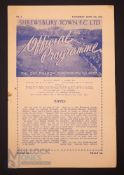 1950/51 Shrewsbury Town Div. 3 (north) home match programmes v Stockport County (9 September),