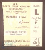 1966 World Cup quarter final Match Ticket Hungary v Soviet Union 23 July 1966 at Sunderland;
