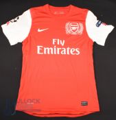 2011/12 Ryo Miyaichi No 31 Arsenal match issue home football shirt in red and white, Nike/