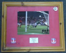 1990 FA Cup Final Wembley Mark Bright Crystal Palace Signed Photograph: framed colour photograph -
