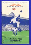 1950 FAC final Arsenal v Liverpool match programme 29 April 1950; rust to staple, o/wise good. (1)