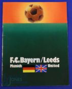 1975 European Cup final Leeds Utd v Bayern Munich match programme at Paris 28 May 1975; good. (1)