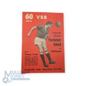 1957 German Tour match friendly Berlin Select XI v Manchester Utd match programme 14 August 1957