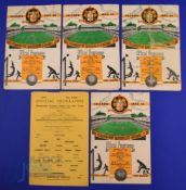 1953/54 Wolverhampton Wanderers home match reserve programmes v Newcastle Utd, Bolton Wanderers,