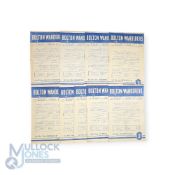 1952/53 Bolton Wanderers home league match programmes v Derby County, Wolves, Stoke City, Burnley,