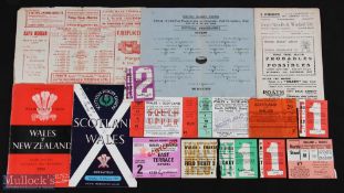 1946-1984, Inc Rare, Welsh Rugby Pot-Pourri (15): Good selection, Welsh trials Nov 1946, Jan 1947