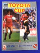 1984 European/South American Cup final in Tokyo Liverpool v Independiente (Argentina) match