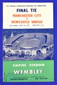 1955 FAC final Newcastle Utd v Manchester City match programme 7 May 1955; overall good. (1)