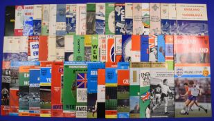 Collection of England international match programmes homes unless otherwise stated, to include