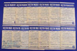 1955/56 Bolton Wanderers home match programmes Div. 1 to include v Cardiff City, Sunderland, Wolves,