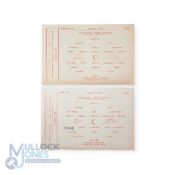 Manchester Utd home reserve match programmes single sheets v 1955/56 Everton (28 April), Leeds