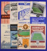 1956/57 Manchester Utd away match programmes v Sunderland, Newcastle Utd, Blackpool, Birmingham
