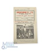 1949/50 Shelbourne v Limerick programme 15 January 1950; fair condition. (1)