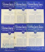 1951/52 Shrewsbury Town Div. 3 (South) home match programmes v Plymouth Argyle (champions), Leyton