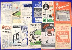 1949/50 Wolverhampton Wanderers away match programmes to include Portsmouth, Aston Villa, Manchester