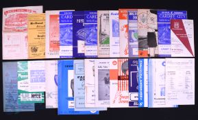 Varied collection of football programmes to include 1953/54 Walsall v Newport County, 1958/59