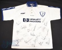 1996/97 Tottenham Hotspur Multi-Signed Colin Calderwood No 6 training football shirt in white,