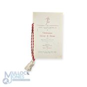 1958 FAC final Celebration Dinner & Dance Menu by Manchester United at the Savoy Hotel, Strand,