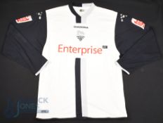 2006/07 David Nugent No 10 Preston North End match worn home football shirt in white and blue,