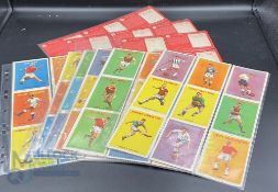 A & BC Bubble Gum Cards - 1959 Football Cards red backed quiz sets 1-49 and 50-98 in plastic pages