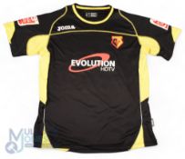 2009/10 Danny Graham No 10 Watford match won away football shirt v Middlesbrough 17 Oct, in black,