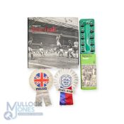 c1966 Football Best Moore Banks Single Bed Cover: 2 printed cotton sheets size #69